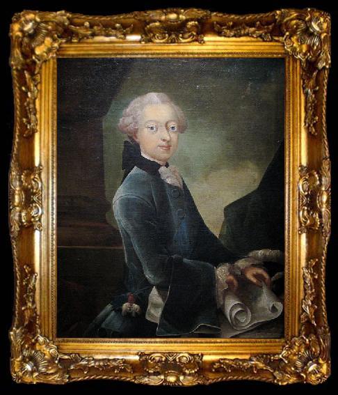 framed  unknow artist Portrait of Christian VII of Denmark, ta009-2